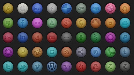 Silky Smooth Social Icon Pack (PSD)