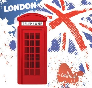 London Telephone Calling Vector Illuctration