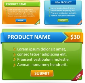 Product Details and Price Interface Vector