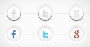 3D Social Media Buttons Vector