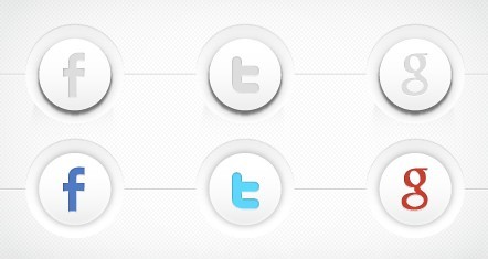3D Social Media Buttons Vector