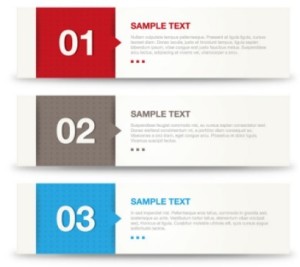 Clean Vector Banners With Numbers