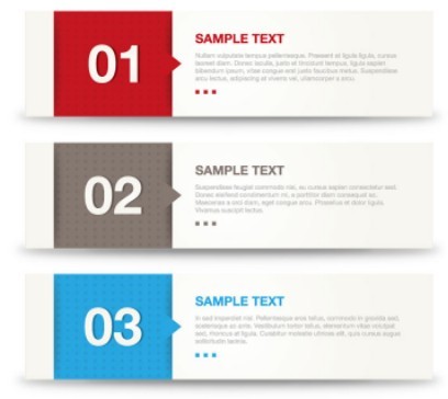 Clean Vector Banners With Numbers