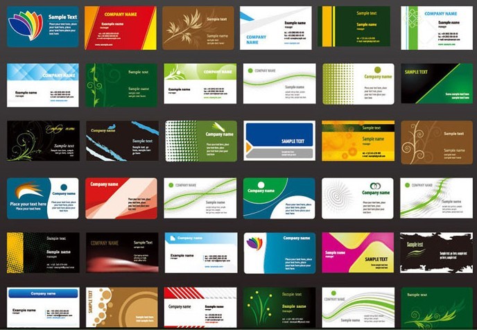 Set Of Simple Business Card Design Templates Vector 01