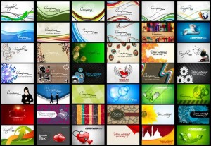Set Of Simple Business Card Design Templates Vector 03