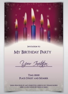 Birthday Party Invitation Card Template Vector