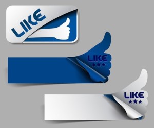 Colored Thumb Up & Like Labels Vector 02