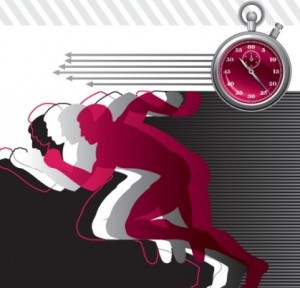 Vector Running and Stopwatch Background