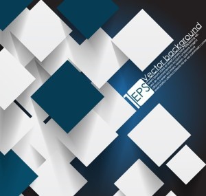 Vector Abstract Technology Background with 3D Squares 08