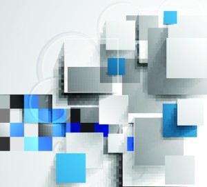 Vector Abstract Technology Background with 3D Squares 10