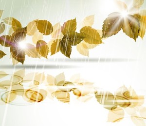 Elegant Leaves and Floral Background Vector 01