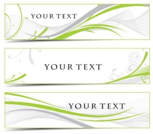 Set Of Simple Abstract Banners with Green Backgrounds Vector