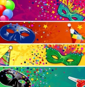 Set of Colorful Halloween Banners Vector
