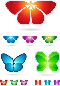 Vector Colorful Butterfly Designs & Illustrations 02