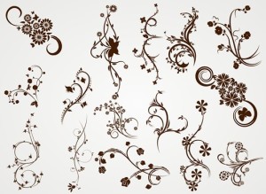 Vector Elegant Floral Patterns 02