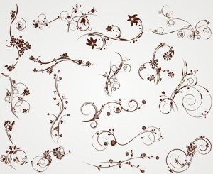 Vector Elegant Floral Patterns 03