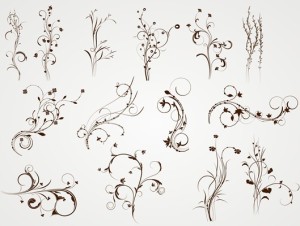 Vector Elegant Floral Patterns 04