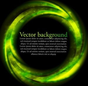 Vector Green and Yellow Aura Background