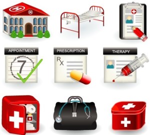 Vector 3D Medical Supplies Icons 02