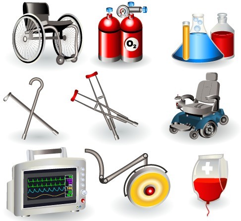 Vector 3D Medical Supplies Icons 03