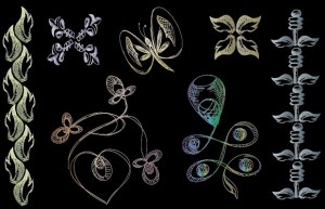 Vintage Hand Drawn Floral Borders Vector 01