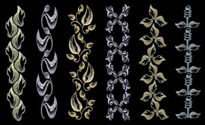 Vintage Hand Drawn Floral Borders Vector 05