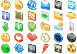 3D Glossy Web Icon Set