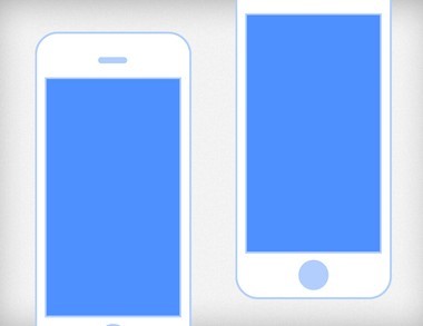 Flat iPhone 5 Mockup PSD
