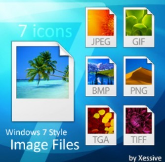 Windows 7 Style Image Files PSD