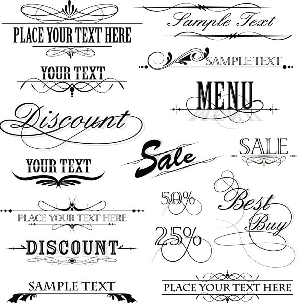 Black Sales and Discounts Floral Borders 01
