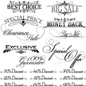 Black Sales and Discounts Floral Borders 02