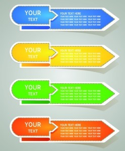 Colored Sticker Label Design Vector 05