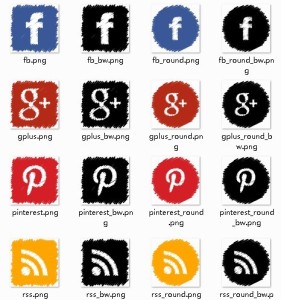 Scribble Social Media Icon Set