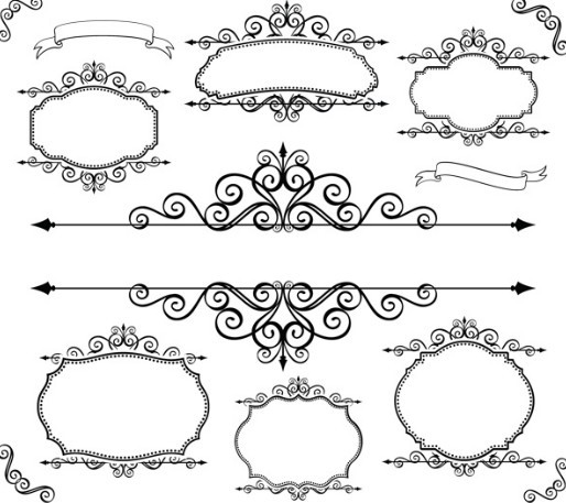 Download Free Simple Black Floral Borders and Frames Vector 02 ...