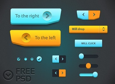 Sweet Dark UI Kit PSD