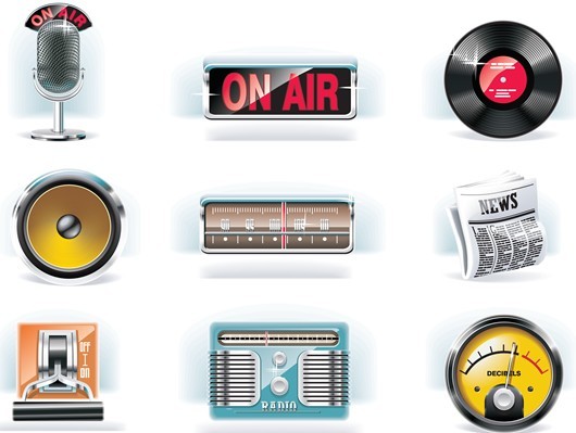 Vector Candy Radio Icons