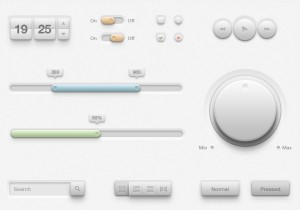 Elegant Grey Web UI Kit PSD