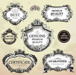 High Quality Vector Antique Label Set 01