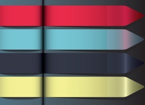 Stylish Paper Arrow Labels Vector 02