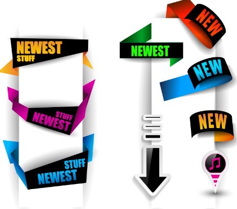 Vector Colored NEW Corner Labels 01