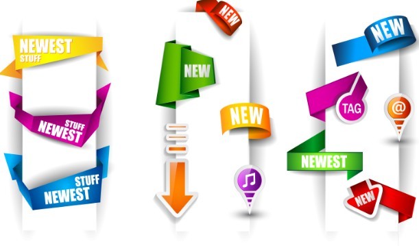 Vector Colored NEW Corner Labels 02