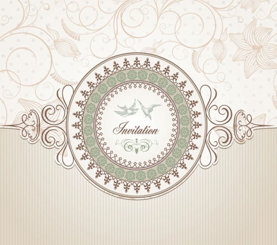 Elegant Vintage Floral Frames Vector 01