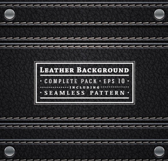 Seamless Leather and Accessories Patterns Vector 05