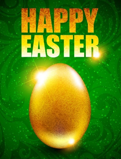 Elegant Happy Easter Card Templates Vector 01