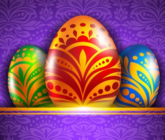 Elegant Happy Easter Card Templates Vector 06