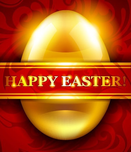 Elegant Happy Easter Card Templates Vector 07