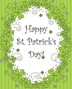Green Happy St.Patrick's Day Card Background Vector