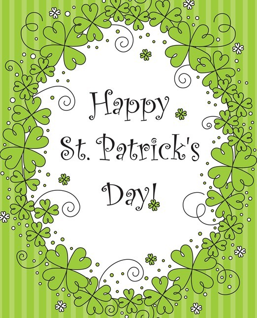 Green Happy St.Patrick's Day Card Background Vector