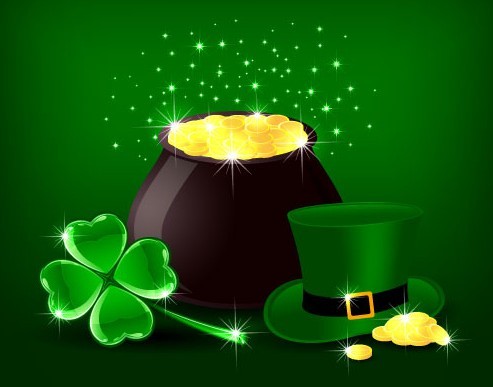 St.Patrick's Day Shamrock Template Vector 03