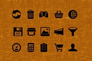 Flat Black Web Icon Set